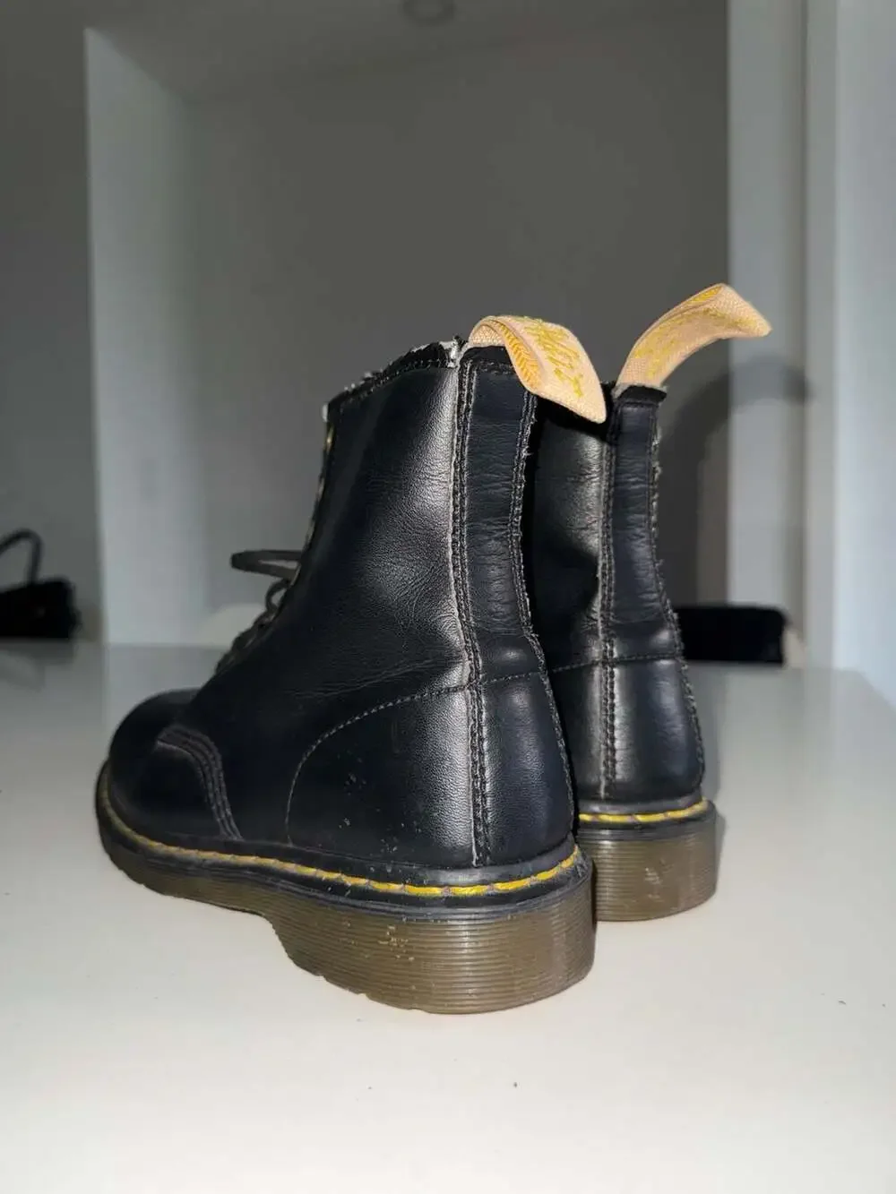 Dr. Martens 1460 Vegan 8-Eye Black Boots Size US Women's 8 / Men's 7
